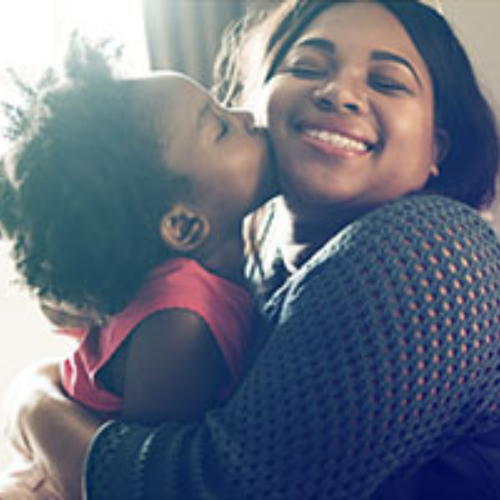 woman and child embracing