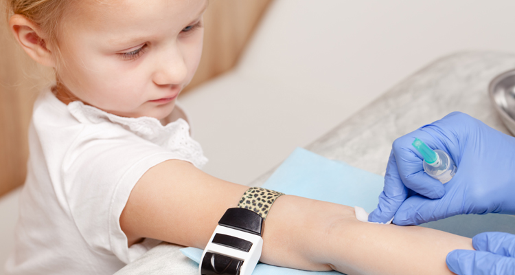 Kid getting blood work done