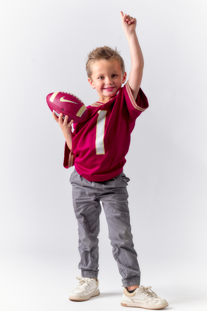Fisher Yaney with football