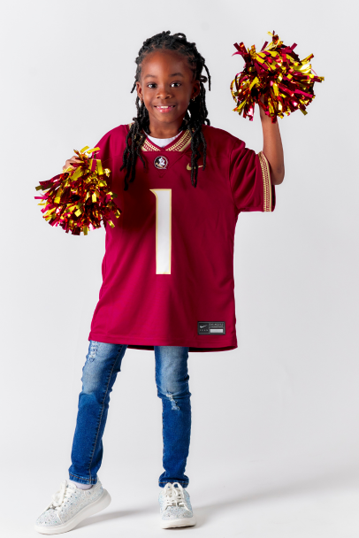 Skylar with pom poms
