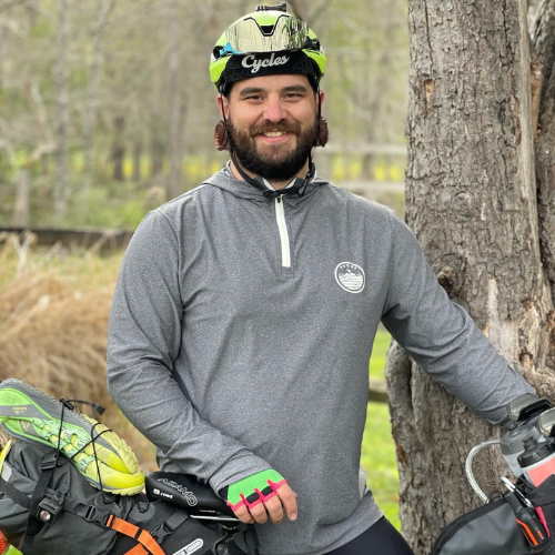 Mathew Dominguez smiling outside