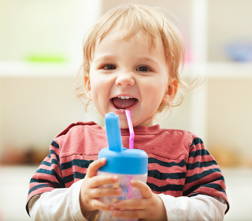Toddler smiling