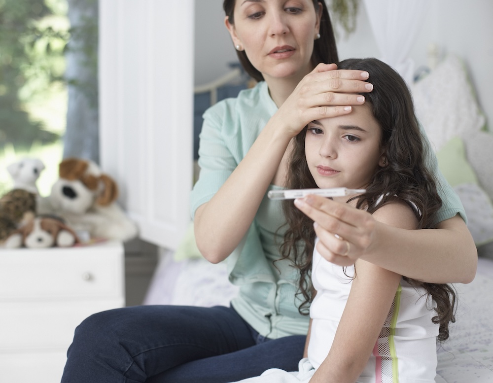 Child with a fever