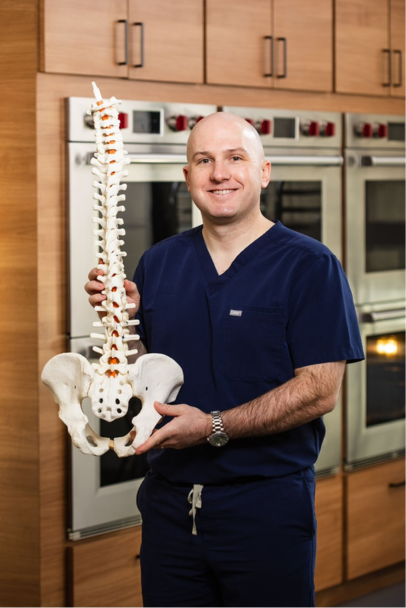 Dr. Baum with spine