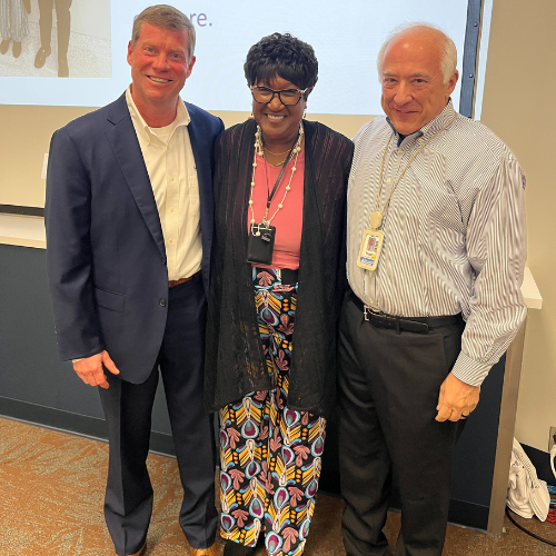 Photo of Eddrie with Prime Meridian Leadership and TMH Leadership