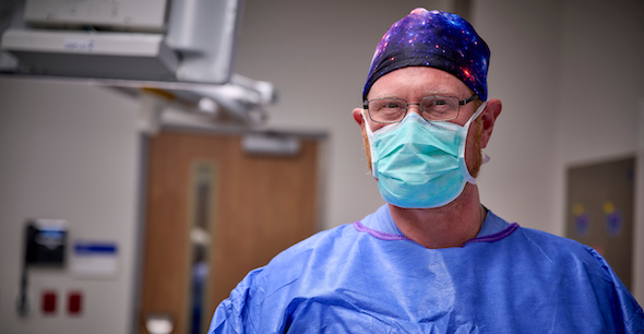 Jason Quigg in operating room