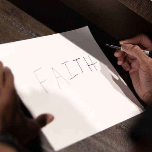 "Faith" in Troy's handwriting