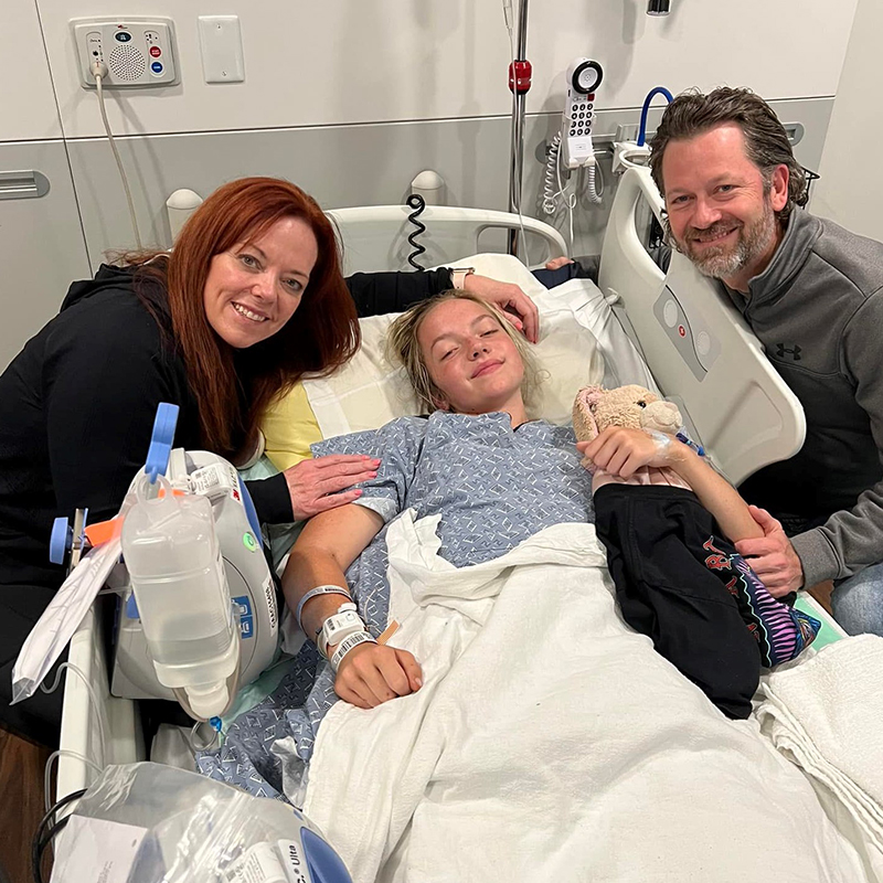 Addison Bethea prior to surgery to amputate leg at TMH