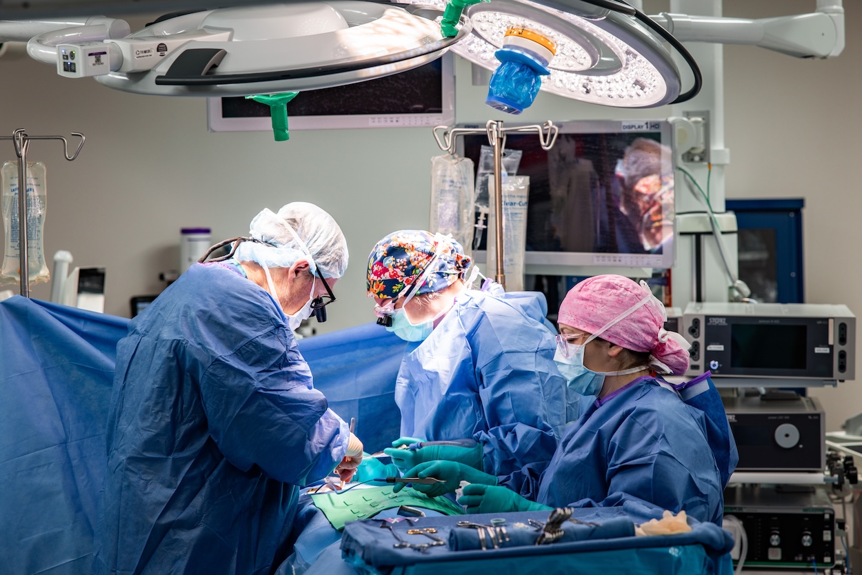Vascular surgeon Robert Heidepriem, MD, and team perform a Barostim implant