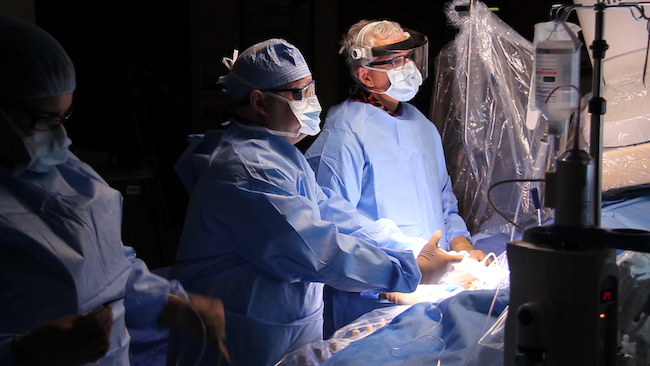 Doctors in surgery