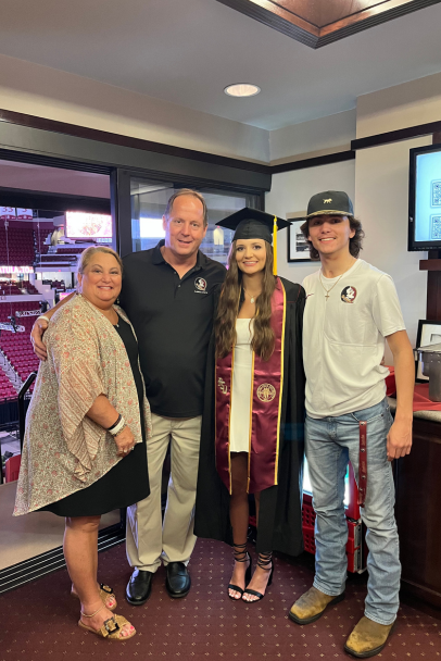 Owen and his family at a graduation